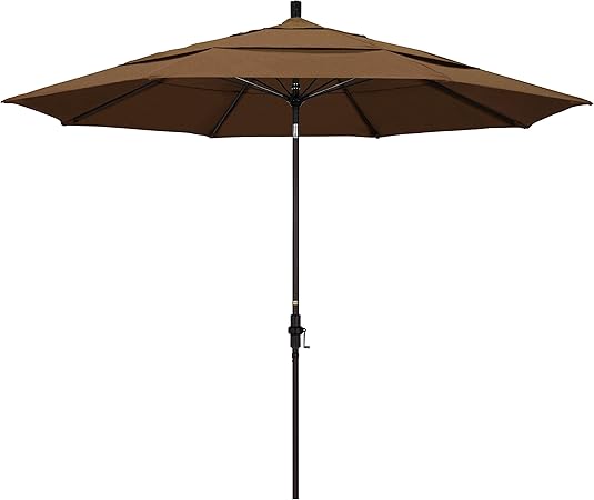 Amazon Com California Umbrella 11 Round Fiberglass Rib Market Umbrella Crank Lift Collar Tilt Patio Umbrellas Garden Outdoor