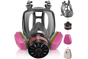 XIANZHO Gas Masks Survival Nuclear and Chemical, Full Face Gas Mask with Activated Carbon Filter