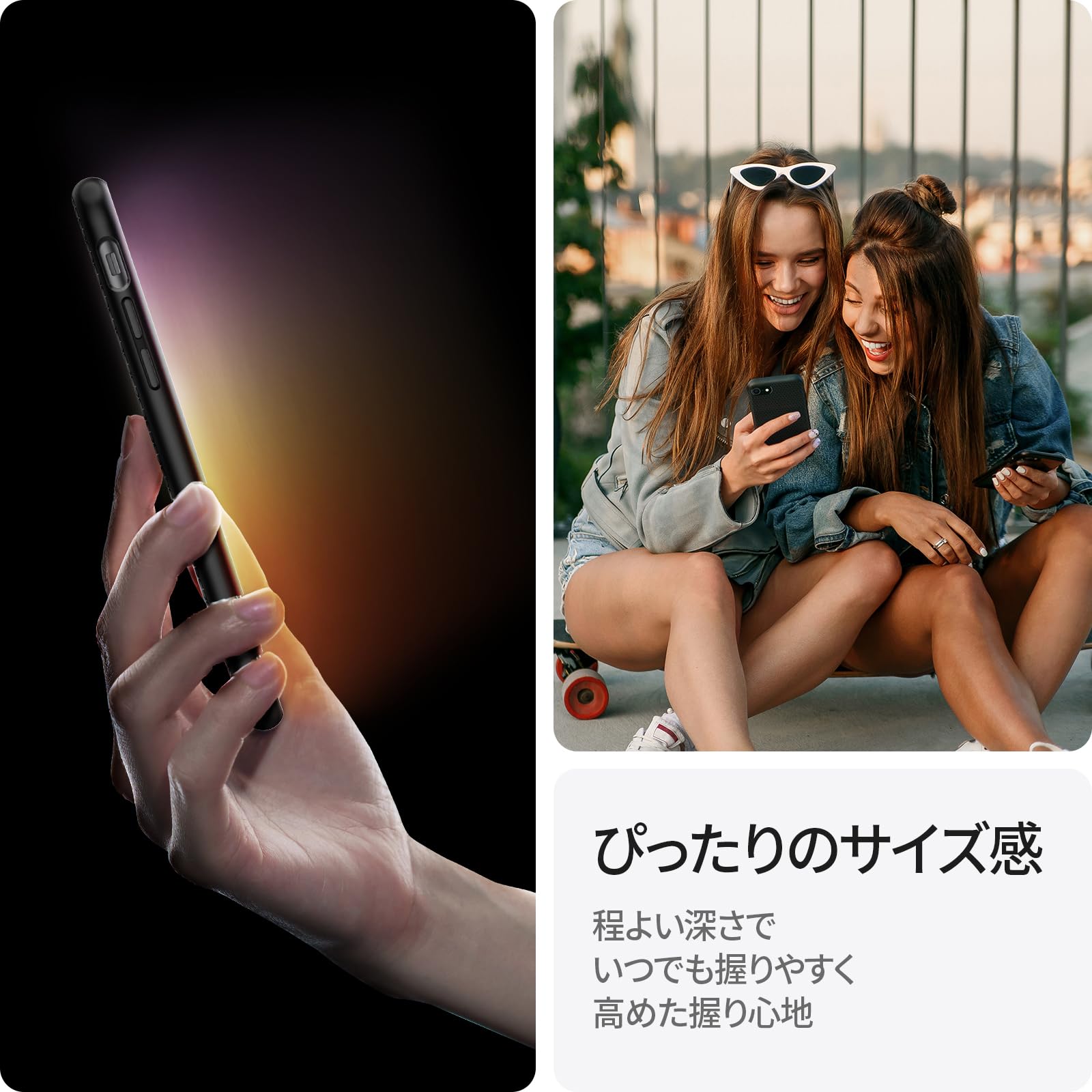 Spigen iPhone SE3 Case 3rd Generation 2022 iPhone SE2 2nd Gen iPhone7/8 TPU Soft Case Shockproof US Military MIL Certified Camera Protection Scratch Resistant Shock Absorbing Qi/Wireless Charging Liquid Air 042CS20511 (Black)