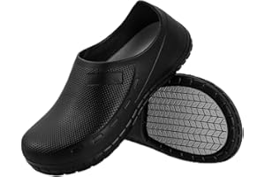 Chef Shoes for Men,Non Slip Oil Resistant Waterproof Safety Garden Work Shoes Comfortable Nursing Shoes for Nurse Crews Indoo