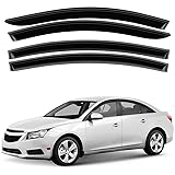 Window Deflectors Smoke Tinted Tape-On Side Window