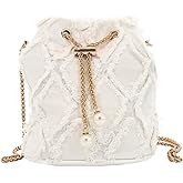 Denim Bucket Bag, Denim Purses for Women, Drawstring Jean Crossbody Shoulder Purse Hobo Bag, for Commuting, Shopping, Dating