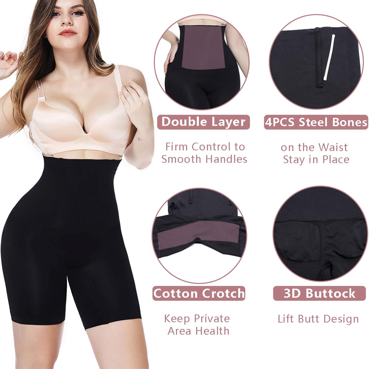 Body Shaper Shorts for Women Tummy Control Shaperwear Panties Slip Shorts Under Dresses Slimming Underwear at  Women’s Clothing store
