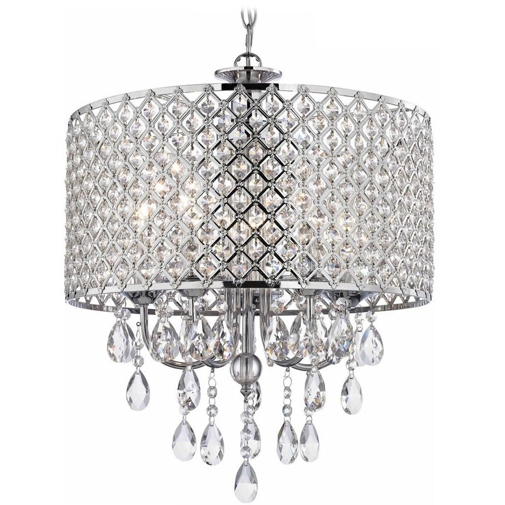 DINGGU™ Chrome Finish 4-light Round Chandelier