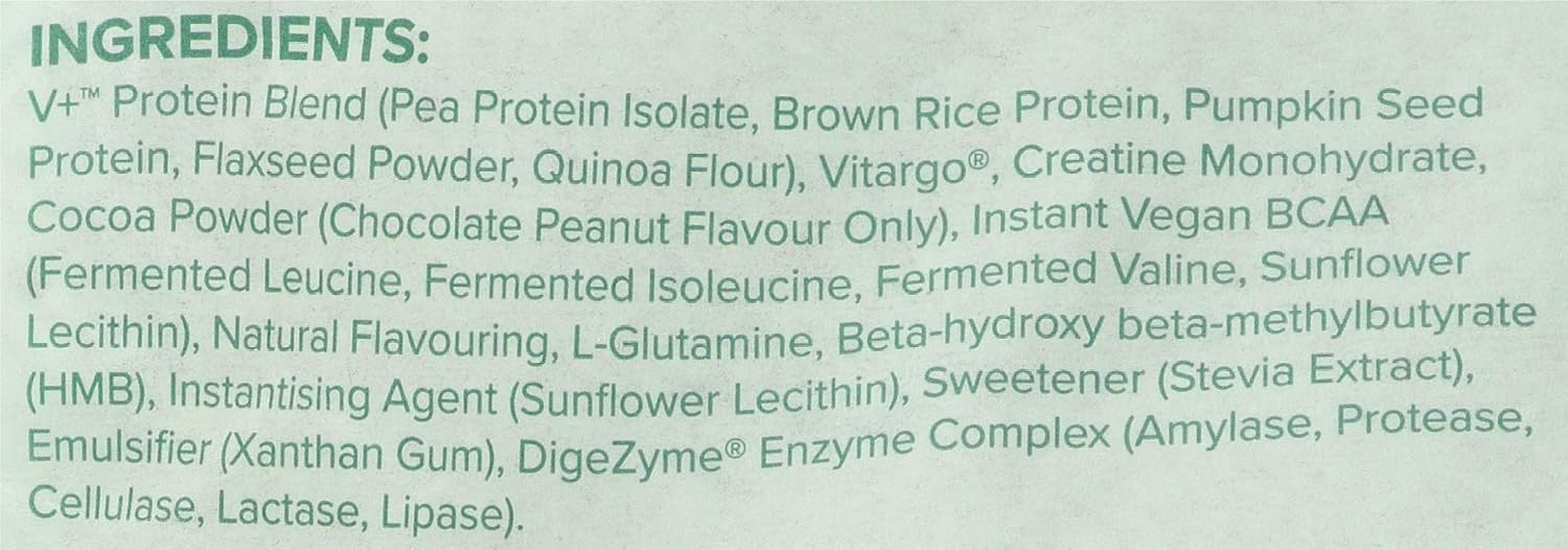 Bulk Vegan All in One Protein Powder, Chocolate Peanut, 2.5 kg, 2.5kg - Image 4