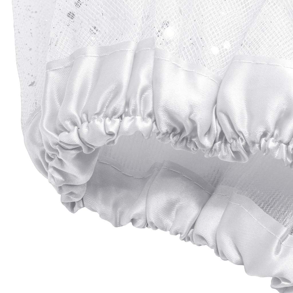 MoonHome Women\'s Adult Classic Elastic 3 Layered Tulle Tutu Skirt Teen\'s 1950s Vintage Tutu Petticoat Ballet Bubble Skirt White