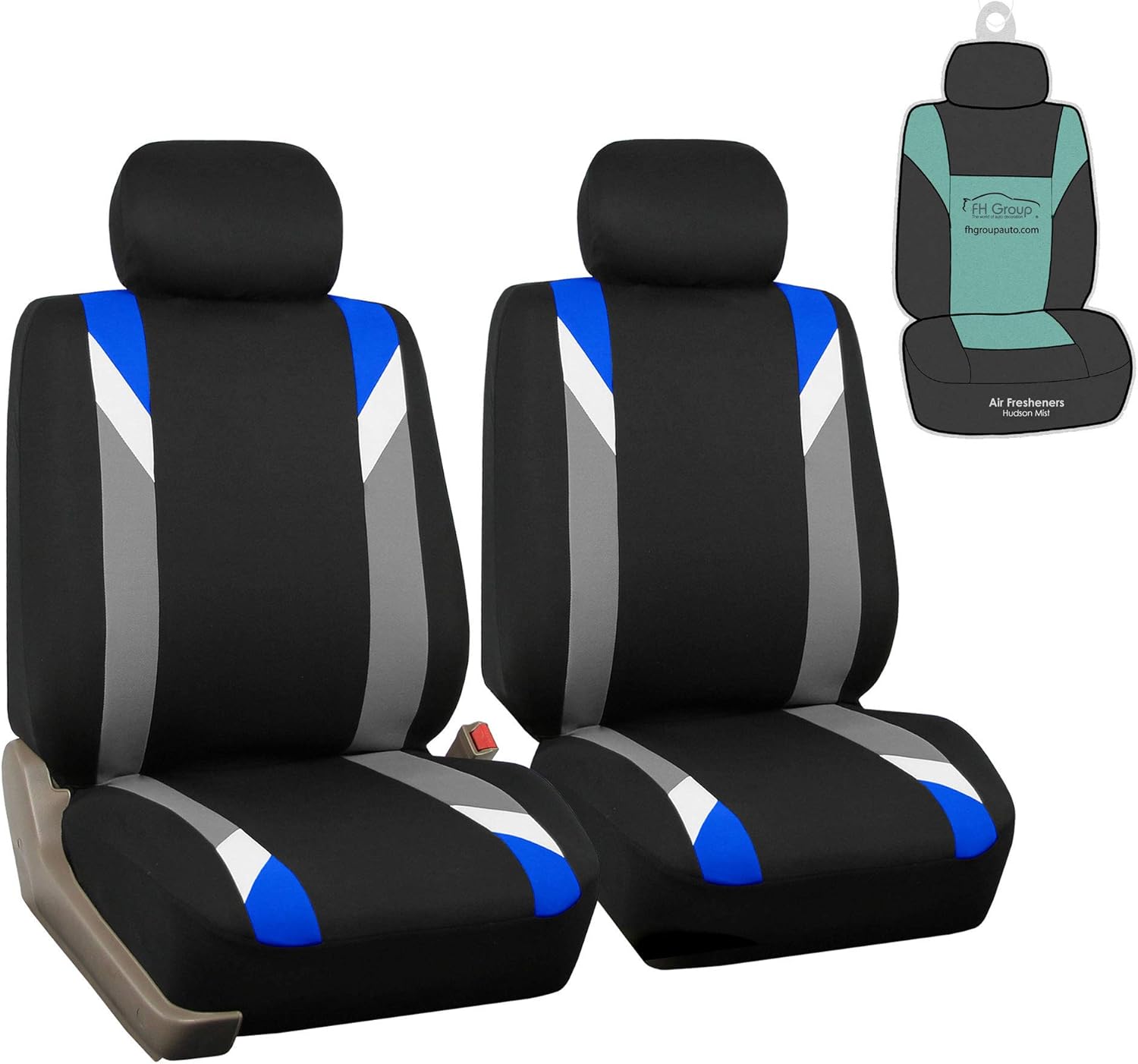FH Group FB033102 Premium Modernistic Seat Covers Blue/Black with Gift - Fit Most Car, Truck, SUV, or Van