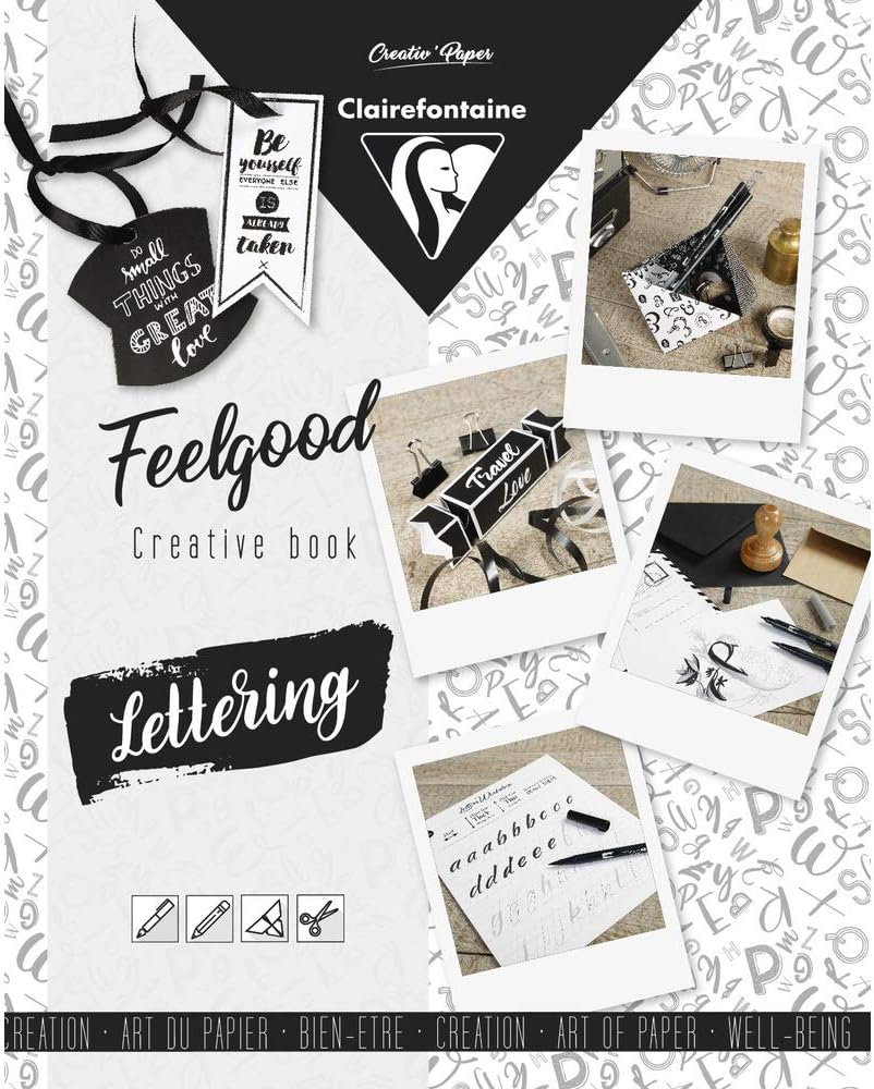 Clairefontaine, Ref 97529C, Feelgood Creativ'Books, 26 x 21cm in Size, 4 x Writing Sheets, 4 x Colouring Sheets