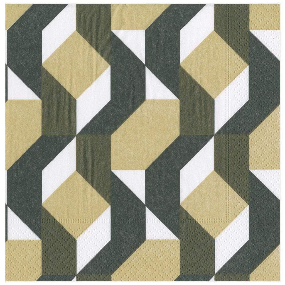 Caspari Entertaining with Color Theory Napkin Dinner, Paper, Black, 3 x 0.45 x 25.4 cm