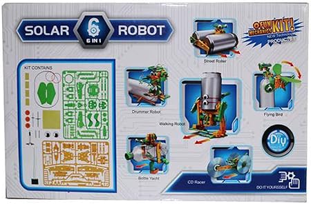 6 in 1 Solar Robot Educational Toy Transform Into Different Model