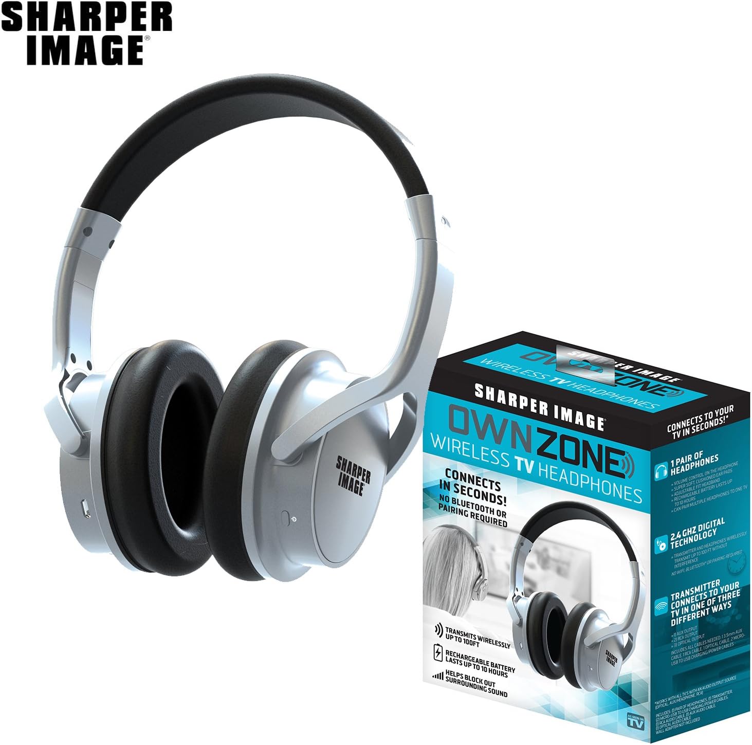 Own Zone Wireless Tv Headphones By Sharper Image 2025