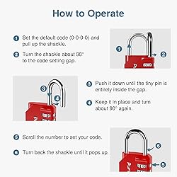 Puroma 2 Pack Combination Lock for Locker 4 Digit