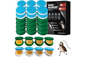 FLODTEEK 36 Pack Cockroach Gel Bait, Highly Effective Roach Killer Indoor Infestation Solution, Fast Acting Cockroach Killer Indoor Home Kitchen Use, Easy to Apply & No Mess Roach Bait Gel, Long-Lasting