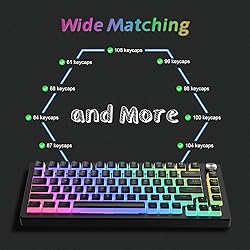 Womier Pudding Keycaps, PBT Shine Through Keycaps