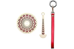 GISMTR Portable Wrist Yarn Holder, Wooden Wrist Yarn Holder, Wooden Twirling Mechanism Spinning Needles for Knitting Crocheting Presents for Craft Lovers (L)