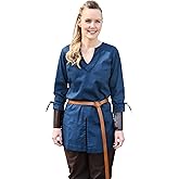 Battle-Merchant – Medieval Tunic Ylva for Women, Fitted Shieldmaiden Outfit for LARP, Viking & Pirate Cosplay, Reenactment