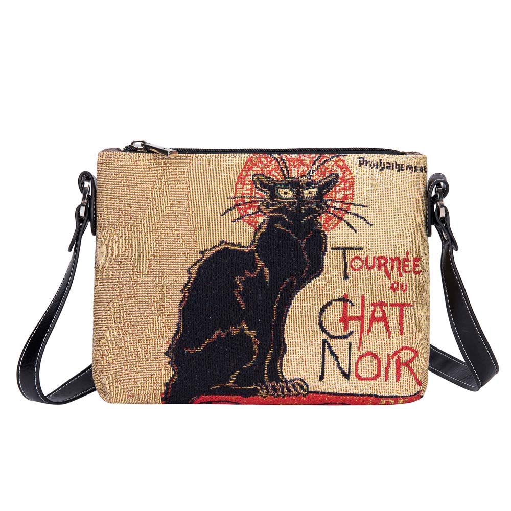 Signare Tapestry Women Bags inspired by Theophile Steinlen, Le Chat Noir (XB02-ART-TS-CHAT)