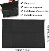 Unihuby Black Dental Bibs 50ct Tattoo Patient Covers 13x18 Waterproof view 6