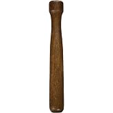 Winco 8" Brown Wood Muddler Wooden - Walnut Lacquered | Long-lasting durability, Enhances cocktail flavor, Foodservice