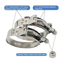 Roadformer 3.25" T-Bolt Hose Clamp - Working Range