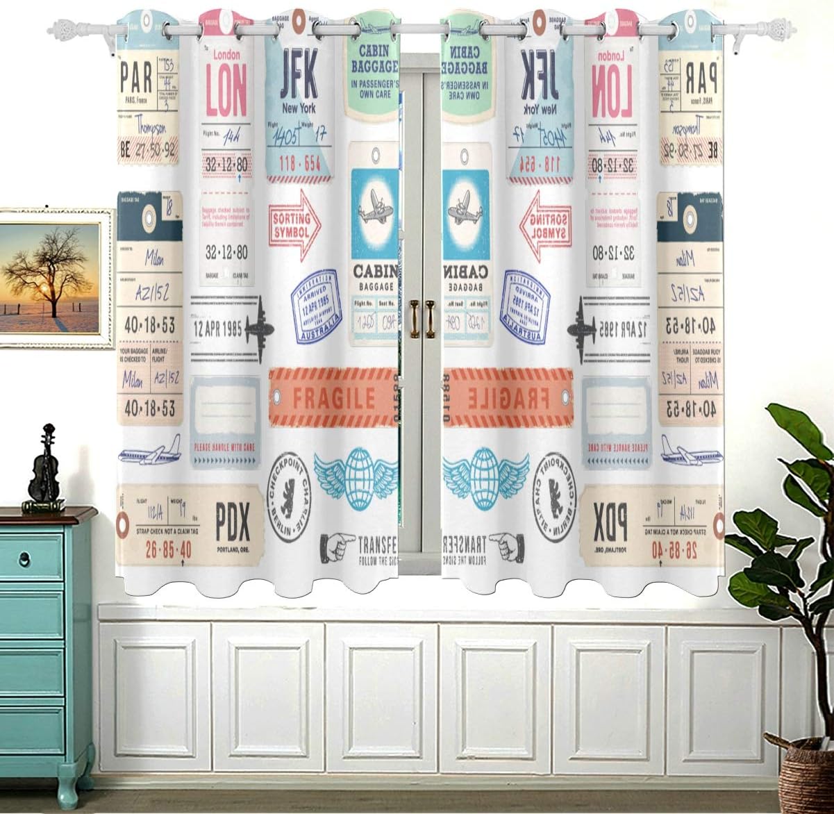 Buchstaben-Aufkleber für Schlafzimmer, Zimmer, verdunkelnde Vorhänge