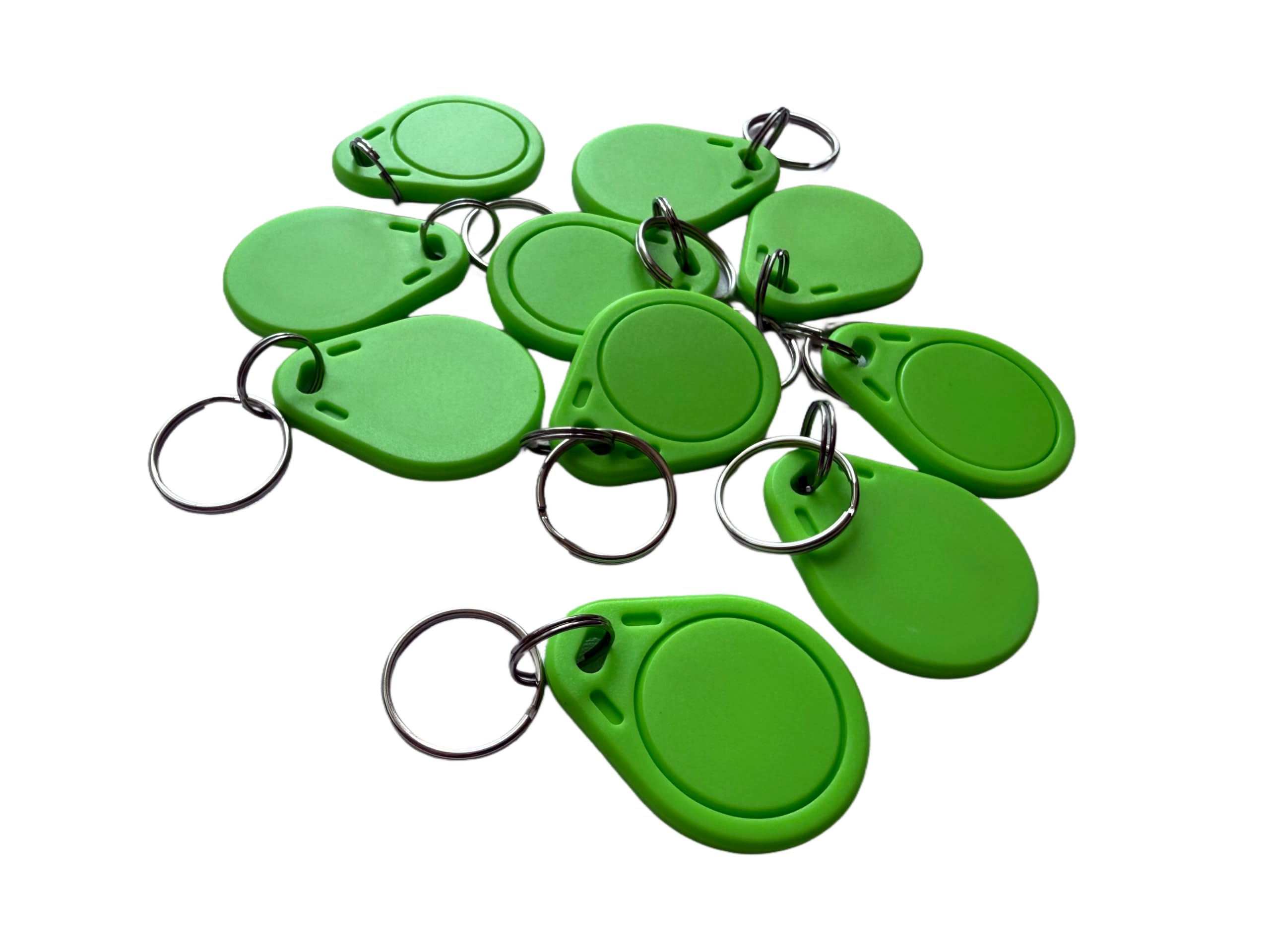 YARONGTECH RFID Key fob 13.56MHZ,RFID Tag Door Access Entry - 10pcs (Green)