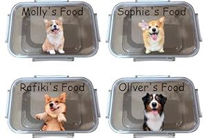 Personalized Dog Food Storage Can Keep Fresh & Moisture-Proof Custom Daycare Dog Food Container with Name & Dog Photo Printed