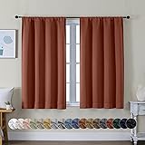 Simplebrand Ava Terracotta Short Blackout Curtains