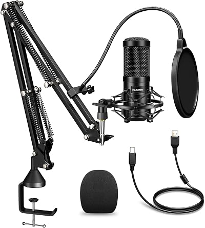 Aokeo AK-60 USB Condenser Microphone with Arm Stand Kit 192kHz/24bit