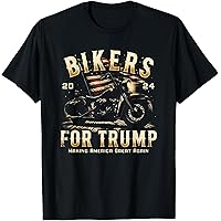 T-shirt Unisex Bikers For Trump 2024 - Gildan 5000 - Noir - Personnalisable
