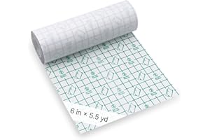 Gecyfit 6 in x 5.5 yd Second Skin Tattoo Cover Wrap, Tattoo Aftercare Bandage Protection Film for Optimal Skin Healing and Recovery, Waterproof, Transparent, Breathable, Easy Removal