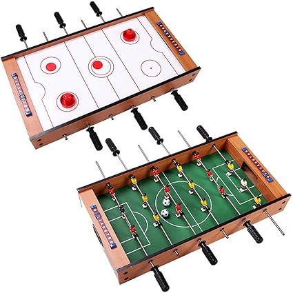 Amazon Com 2 In 1 Convertible Foosball Game Table Air Hockey 27