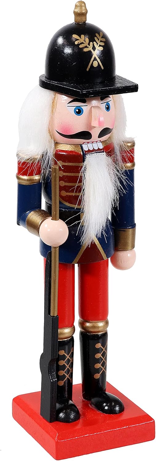 Nutcrackers - Sunnydaze Walter The Brave 10-Inch Indoor Christmas Traditional Wooden Nutcracker Decor Statue