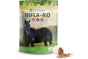 Silver Lining Herbs Infla-Aid for Horses – Natural Anti Inflammatory Supplement for Inflammation Relief – Supports Recovery, Comfort, and Mobility in Muscles, Tendons & Joints – 1 lb Bag (60 Servings)