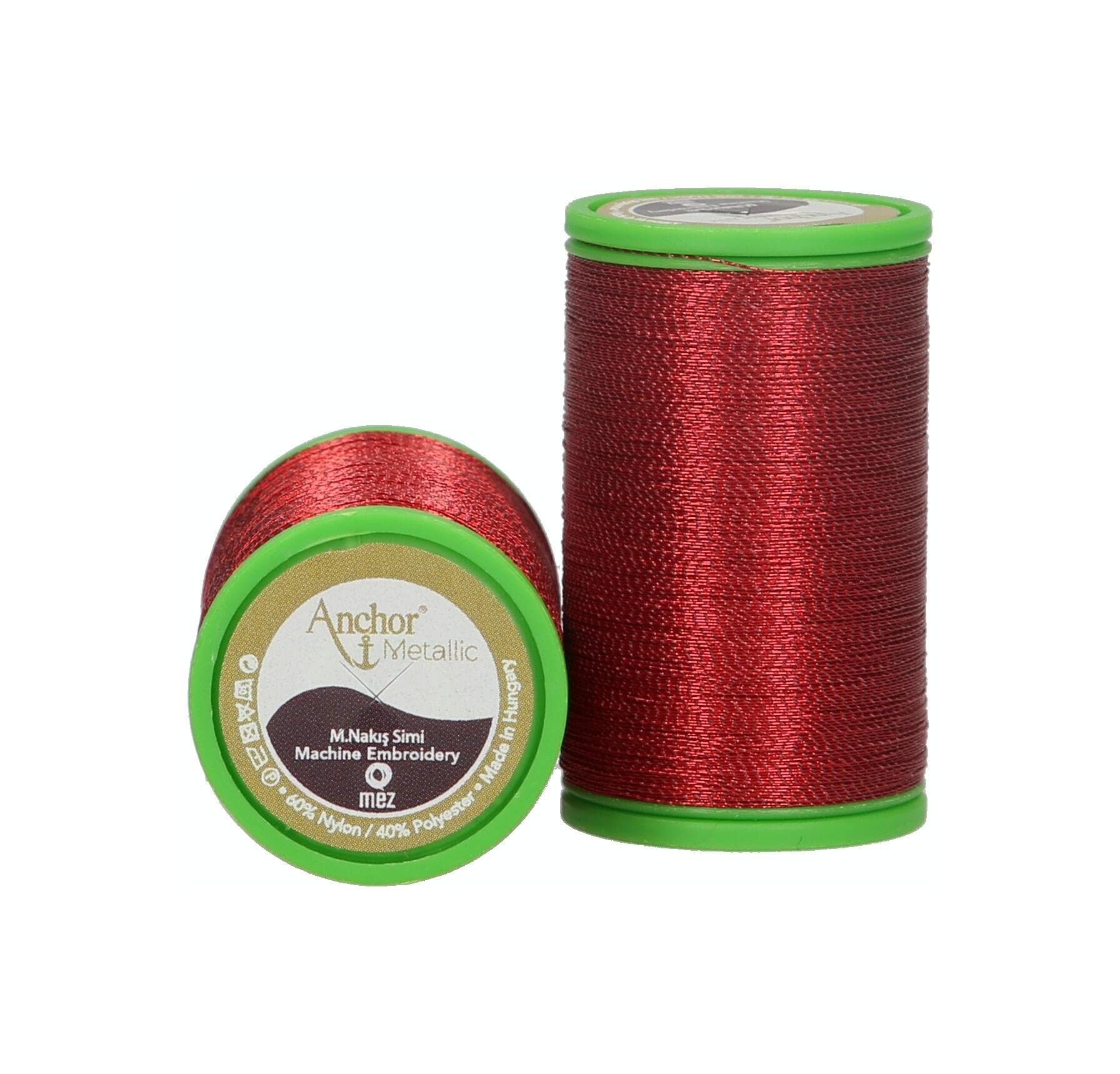 Anchor 4558000-09318 Machine Sewing Thread, 60% Nylon, 40% Metallised Polyester, 9318, Thickness 50, 100 m, 12 g