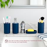 Novel Solutions Premium 4-Piece Bathroom Set Grey Rubber-Coated Modern Vanity view 6