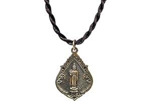 Artschatz Weekday Buddha w/Yaksha Brass Pendant Necklace, Sunday, Monday, Tuesday, Wednesday, Thursday, Friday, Saturday