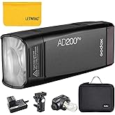 Godox AD200 Pro AD200Pro Flash Strobe, 200w 2.4G TTL 1/8000 HSS Speedlite with 2900mAh Lithium Battery, 500 Full Power Monoli