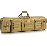 CVLIFE 42" Soft Rifle Case Rifle Bag Double Long Gun Bag, Gun Case Rifle Backpack, with Lockable Zipper and Backpack Strap for Outdoor Hunting Shooting