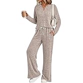 LILLUSORY Womens 2 Piece Lounge Sets Winter Outfits 2026 Sweatsuit Matching Pjs Airport Vacation Travel Fall Pajamas Fashion