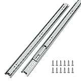 LONTAN 2 Pairs Silver Drawer Slides 16 Inch Side