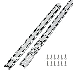 LONTAN 2 Pairs Silver Drawer Slides 16 Inch Side