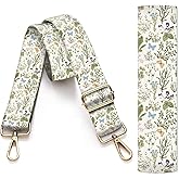 AIOGPD Purse Strap Replacement Crossbody, 3.8cm Wide Shoulder Strap Adjustable Replacement Belt Gold Buckle, Handbag Crossbody Bag Strap Cute Leaf Butterfly