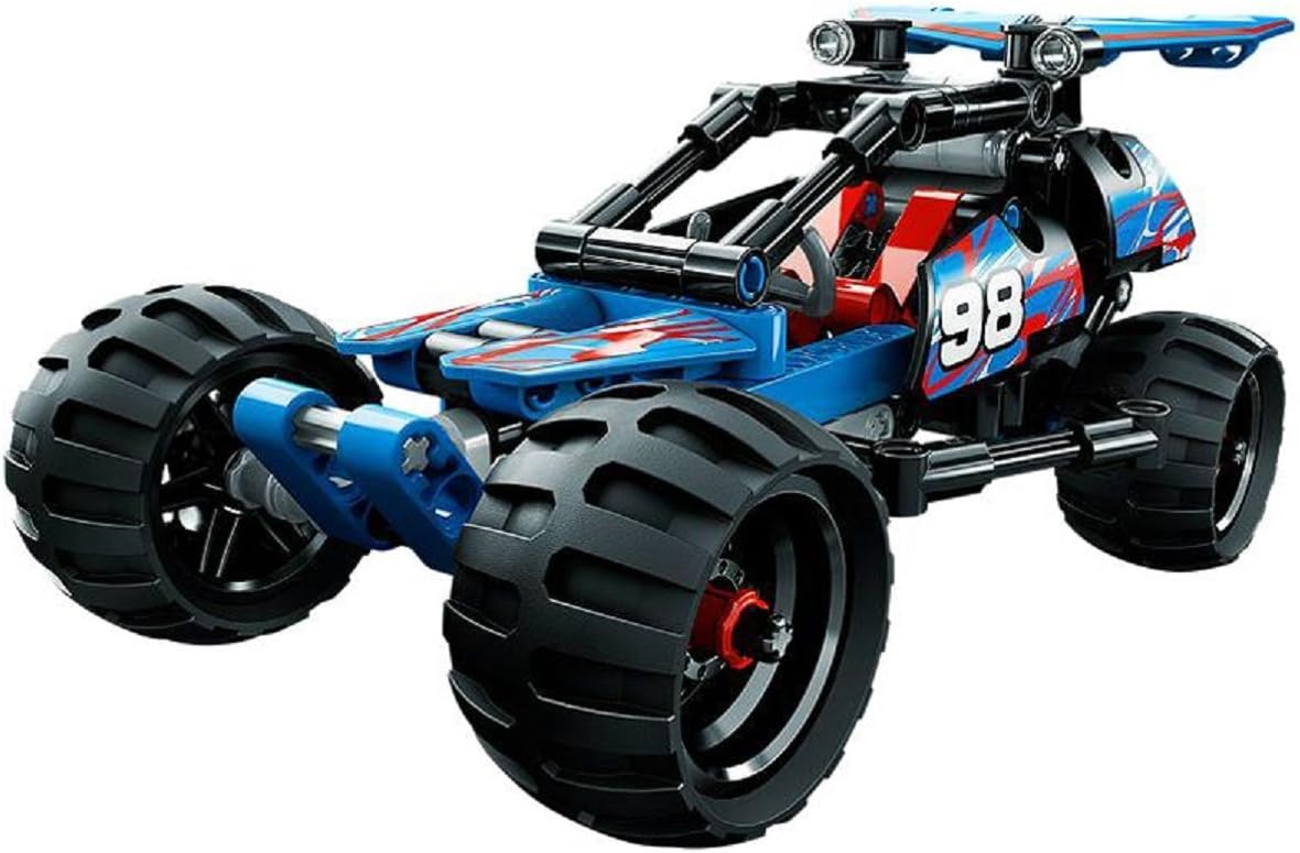 Emob 160 Pcs Off Roader Racer Car King Steerer Block Set with Pullback Technic