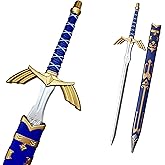 Blazing S. Legendary Master Sword Foam Material Sword - Multiple Style - Cosplay, Halloween, Xmas Gifts (Breath Wild Blue w/Scabbard 37")