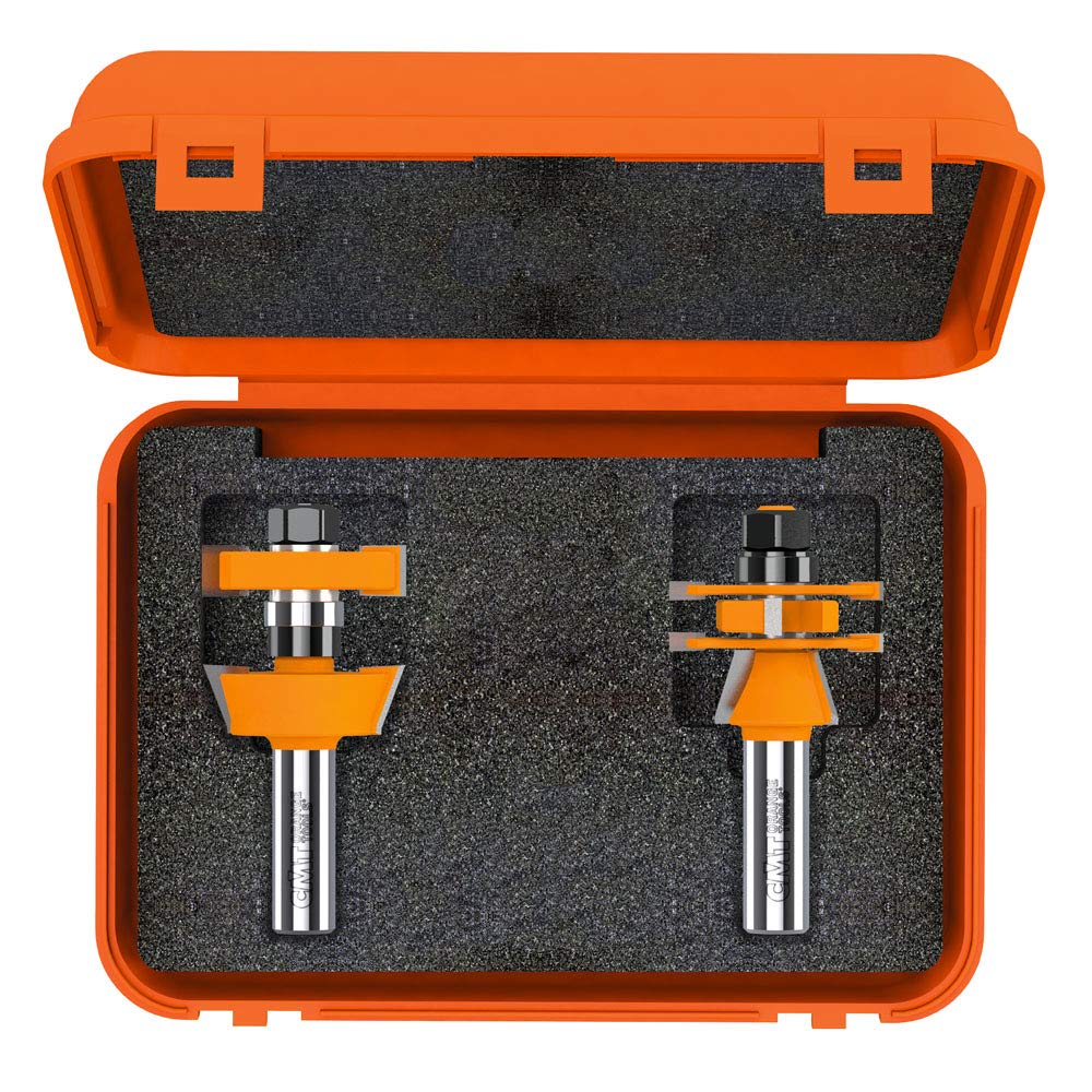 CMT 800.624.11 3-Piece Adjustable Shaker Router Bit Set, 1/2-Inch Shank