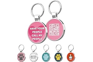 MYLUCKYTAG QR Code Pet ID Tags Dog Tags - Pet Online Profile - Scan QR Receive Instant Pet Location Alert Email