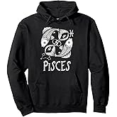 Pisces Zodiac Sign Astrology Horoscope Birthday Vintage Pullover Hoodie