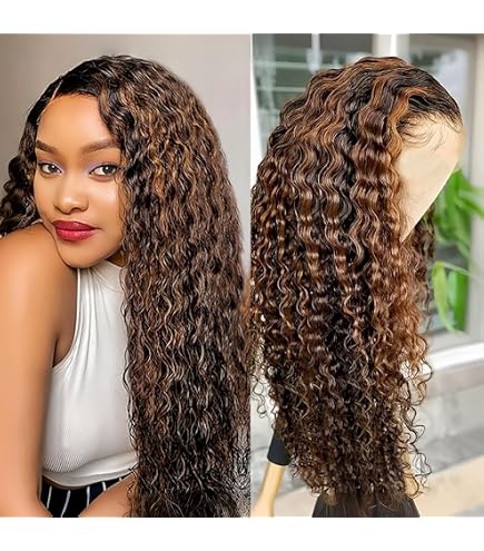 Amazon.com : yamduly 24 Inch Highlight Ombre Lace Front Wig  display picture 1