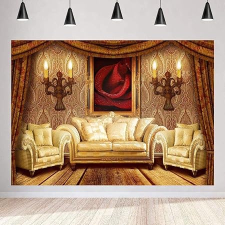 Amazon 写真撮影のためのhd古代の城の背景世界の高貴な城の豪華な装飾の背景10x7ftlsmt1130 バックペーパー 背景布 通販